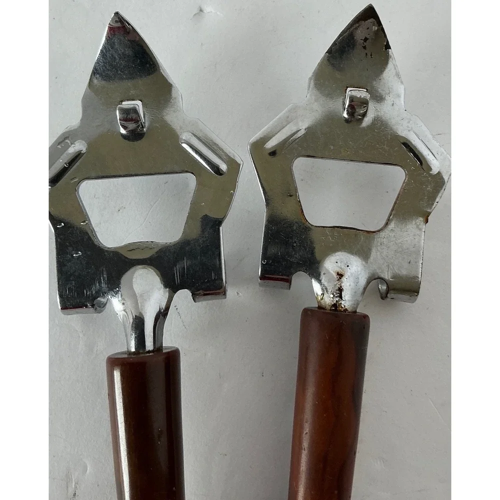 Vintage Bottle Can Opener Set Faux Tortoiseshell Bakelite Style‎ MCM